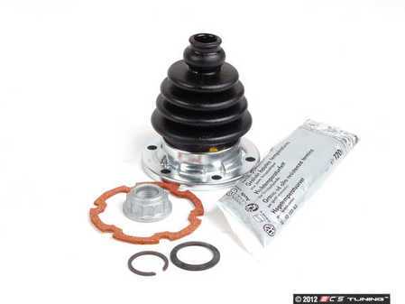 ES#2133 - 1J0498201 - Front Inner CV Boot Kit - Left - Complete boot kit, including grease and hardware for standard style axle shafts. - Genuine Volkswagen Audi - Volkswagen