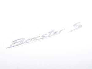 ES#1475246 - 98755903700 - "Boxster S" Logo - Satin Aluminum - Boxster/Boxster S emblem for rear decklid - Genuine Porsche - Porsche