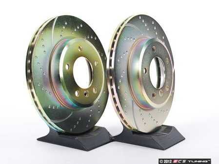 ES#522239 - GD932 - Front Sport Brake Rotors - Pair (300x22) - Upgrade to a dimpled and slotted rotor for improved braking - EBC - BMW