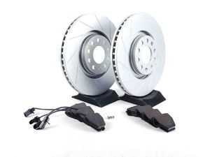 ES#2562613 - 8E0301ADSGMTKT5 - Performance Front Brake Service Kit - (NO LONGER AVAILABLE) - Featuring ECS GEOMET Slotted rotors and Hawk HPS pads - Assembled By ECS - 