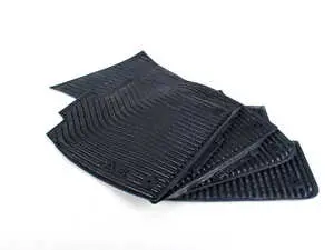 Rubber Floor Mat Set - Black