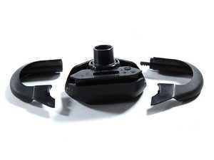 ES#308801 - 1J0858189CB41 - Black Seat Belt Cap - Priced Each - Used to cover the upper mounting point of the seat belt on the B-pillar - Genuine Volkswagen Audi - Volkswagen