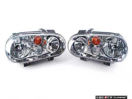 ES#2580894 - 1J0941018EOEMWF - OEM Headlight Set - (NO LONGER AVAILABLE) - With fog lights, with amber turn signal lenses - Genuine Volkswagen Audi - 