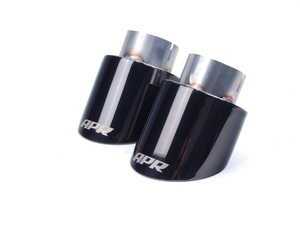 ES#2550620 - TC100015 - APR Diamond Black Exhaust Tips - (NO LONGER AVAILABLE) - Golf R Diamond black tips with APR etched logos - APR - 