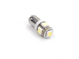 ES#2515347 - plba9s55050wht - Twist-In White LED Bulb - Priced Each - BA9S 9mm Bayonet Bulb 5 LED Chip - ZiZa - Audi BMW Volkswagen Mercedes Benz MINI Porsche