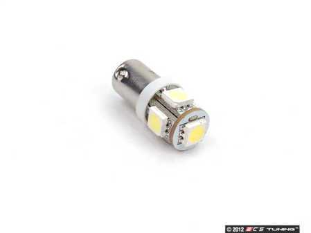 ES#2515347 - plba9s55050wht - Twist-In White LED Bulb - Priced Each - BA9S 9mm Bayonet Bulb 5 LED Chip - ZiZa - Audi BMW Volkswagen Mercedes Benz MINI Porsche