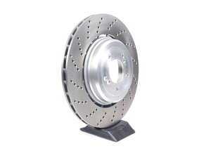 ES#2582023 - 34212282807 - E60 Brake Rotor - Left (370x24) z coat - Brake rotor replacement - cross drilled - Zimmermann - BMW