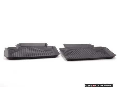 ES#2558116 - 82112317869 - Rear Rubber Floor Mat Set - Black - Keep your carpet looking new - Genuine BMW - BMW