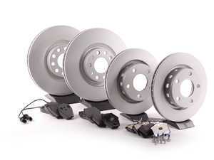 ES#2562307 - 4B3615301KT1 - Front & Rear Brake Service Kit - Featuring Meyle rotors and ECS DD23 "Daily Driver" ceramic pads. - Assembled By ECS - Audi