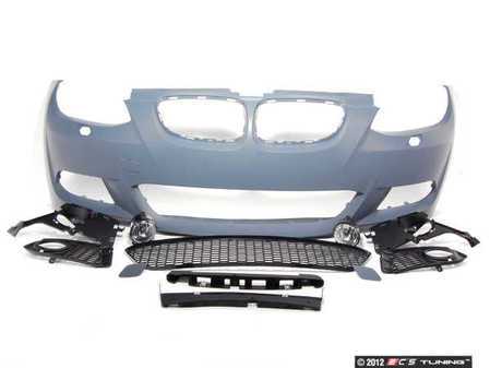 ES#1306791 - E92MTECH-FRONT - M-Sport Front Bumper Assembly Retrofit - Complete front bumper cover, primed ready for painting - Genuine BMW - BMW