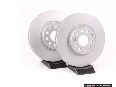 ES#4845541 - TA0SFBS5KT - Front Brake Service Kit (312x25) - Featuring ECS V5 rotors and ECS DD23 ceramic pads. - Assembled By ECS - Volkswagen