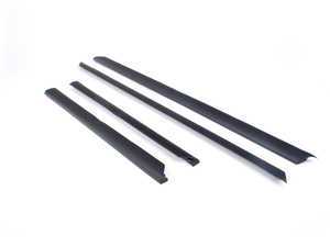 ES#5048 - 8D0853969705960 - Lower Door Moulding Set - Satin Black - (NO LONGER AVAILABLE) - Includes all of the lower door moulding in one complete set - Genuine Volkswagen Audi - 