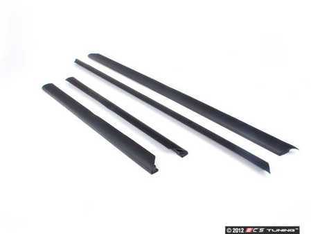 ES#5048 - 8D0853969705960 - Lower Door Moulding Set - Satin Black - (NO LONGER AVAILABLE) - Includes all of the lower door moulding in one complete set - Genuine Volkswagen Audi - 