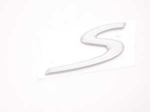 ES#1505670 - 99755924300 - "S" Logo - Matte Chrome - S emblem for engine lid - Genuine Porsche - Porsche