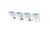 ES#474127 - ZVW355005AB - Valve Stem Cap Set - (NO LONGER AVAILABLE) - "VW" in blue/silver, Set of 4 - Genuine Volkswagen Audi - 