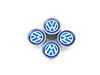 ES#474127 - ZVW355005AB - Valve Stem Cap Set - (NO LONGER AVAILABLE) - "VW" in blue/silver, Set of 4 - Genuine Volkswagen Audi - 