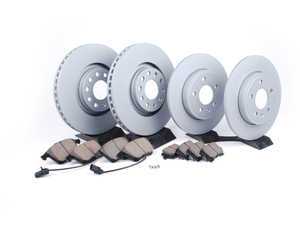ES#2562102 - 8E0615301ADK2 - Front & Rear Brake Service Kit - Zimmerman Rotors & Akebono Euro Ceramic Pads - Everything you need to service your front & rear brakes in an afternoon - Assembled By ECS - Audi
