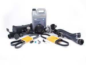 ES#2063862 - ECSE461711-5 - ECS Cooling System Refresh Kit - Level 2 - A more advanced kit that includes belt service components and a ECS aluminum pulley - featuring aftermarket contents - Assembled By ECS - BMW