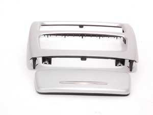 ES#82405 - 51166960675 - Fine Brushed Aluminum Center Console Trim - Rear - Fine brushed aluminum, located on rear portion of center console - Genuine BMW - BMW