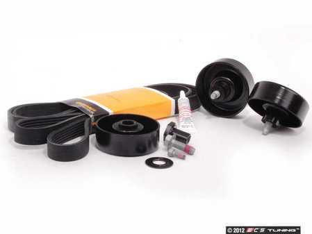 ES#2575111 - 99919237950KT1 - Serpentine Belt Kit - Accessory belt with rollers - Includes Loctite 592 for a complete job - Assembled By ECS - Porsche