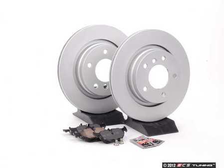 ES#514102 - E4634_11 - Rear Brake Service Kit - Featuring Meyle coated rotors and ECS DD23 Daily Driver ceramic pads - Assembled By ECS - BMW