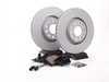 ES#2562094 - 8E0615301ADKT - Front Brake Service Kit - Featuring Zimmermann rotors and ECS DD23 "Daily Driver" ceramic pads. - Assembled By ECS - Audi