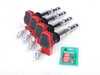 ES#2561325 - 06C905115M2KT - Ignition Service Kit - Includes four OE red coil packs and four NGK platinum spark plugs - Assembled By ECS - Audi Volkswagen