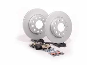 ES#2561905 - 8E0615601PKT2 - Rear Brake Service Kit - Featuring Meyle rotors and Vaico brake pads - Assembled By ECS - Audi