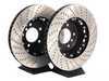 ES#2550968 - 000506ECS01AKT - 2-Piece Lightweight Front Brake Rotors - Pair (338x26) - Direct bolt-on cross-drilled and slotted replacement - 20% less weight. Offers improved braking, handling, and ride quality! - ECS - BMW
