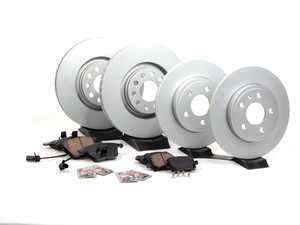 ES#2562100 - 8E0615301ADK3 - Front & Rear Brake Service Kit - Featuring Zimmermann rotors and ECS DD23 "Daily Driver" ceramic pads. - Assembled By ECS - Audi
