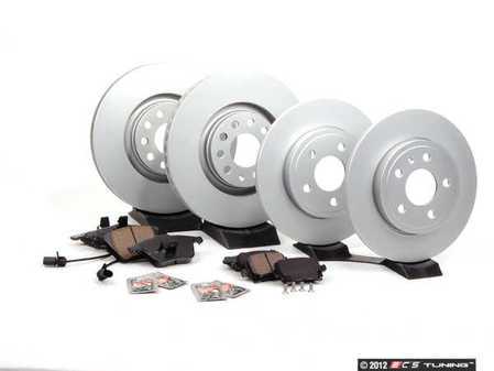 ES#2562100 - 8E0615301ADK3 - Front & Rear Brake Service Kit - Featuring Zimmermann rotors and ECS DD23 "Daily Driver" ceramic pads. - Assembled By ECS - Audi