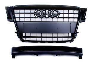 ES#2207878 - 8T0853651E - Grille Kit - Black - Includes the grille, emblems, & front plate filler - Genuine Volkswagen Audi - Audi
