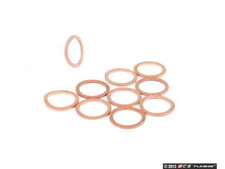 ES#4317 - 216-10014kt - Copper Sealing Washers - Pack Of 10 - 10x14 copper sealing washers. - ECS - Audi Volkswagen