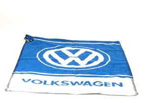 ES#517796 - 17996 - VW Woven Golf Towel - (NO LONGER AVAILABLE) - Clean your clubs, and show your Volkswagen pride on the links - DriverGear - 