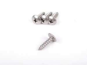 ES#2598159 - SMTHABPLSSKT1 - Stainless Steel License Plate Screws - Set Of 4 - Stainless front or rear license plate mounting screws - ECS - Porsche