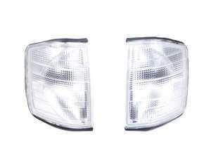 ES#2598243 - 50012015001191KT - Clear / White Front Flasher Set - Complete housing assemblies - Ready to install on your Mercedes - Bremmen Parts - Mercedes Benz