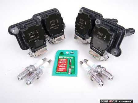 ES#2538546 - 058905105KT - Ignition Service Kit - Includes four Beru coil packs and four NGK spark plugs - Assembled By ECS - Audi Volkswagen