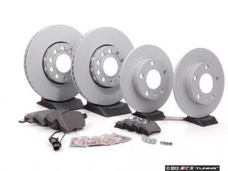 ES#260209 - 4a0698001 -  Front & Rear Premium Brake Service Kit - Featuring Zimmerman rotors and DD23 Daily Driver ceramic pads - Assembled By ECS - Audi