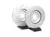 ES#1167 - MK4S2BBK-BKXS - ECS Big Brake Kit - Stage 2 - Cross Drilled & Slotted Rotors (312x25) - (NO LONGER AVAILABLE) - Four piston Black Porsche Boxster caliper, caliper carrier, pads, sensors, exact-fit stainless steel lines, and hardware - ECS - 