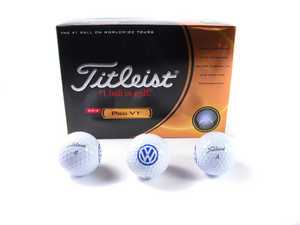 ES#517785 - 17995 - VW Titleist Pro V1 Golf Balls - One Dozen - You will know which golf balls belong to you with these unique VW Titleist Pro V1 Golf Balls! - DriverGear - Volkswagen