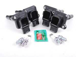 ES#2538549 - 06B905115E -  Ignition Service Kit - Includes four Vemo coil packs and four NGK copper core spark plugs - Assembled By ECS - Audi Volkswagen