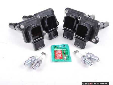 ES#2538549 - 06B905115E -  Ignition Service Kit - Includes four Vemo coil packs and four NGK copper core spark plugs - Assembled By ECS - Audi Volkswagen