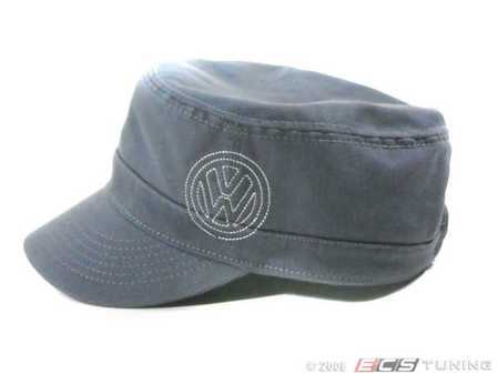 ES#517718 - 14785 - VW Bound Military Cap - Grey - (NO LONGER AVAILABLE) - An extremely unique textured canvas military styled cap - DriverGear - 