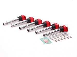 ES#2535689 - 06E905115EKT2 - Ignition Service Kit - Includes six OE red coil packs and six NGK laser platinum spark plugs - Assembled By ECS - Audi