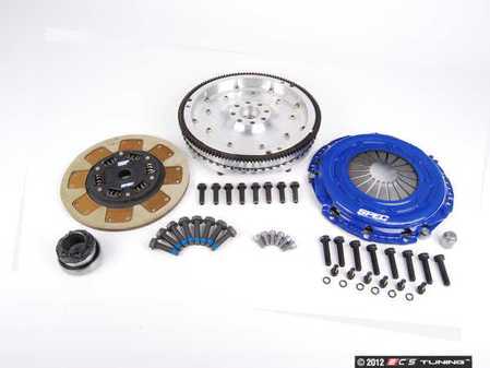 ES#2576032 - SA862KT - Stage 2 Clutch Kit - Lightweight Aluminum Flywheel (9lb) - Features a full faced, steel backed, pure kevlar disc with a torque rating of 490 ft/lbs - Spec Clutches - Audi