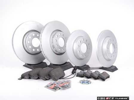 ES#2561919 - 8E0615301RKT3 - Front & Rear Brake Service Kit - Featuring Zimmermann rotors and ECS DD23 "Daily Driver" ceramic pads. - Assembled By ECS - Audi