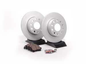 ES#2593944 - 40454104KT - Rear Brake Service Kit - Featuring Zimmermann rotors and ECS DD23 ceramic pads. - Assembled By ECS - Audi