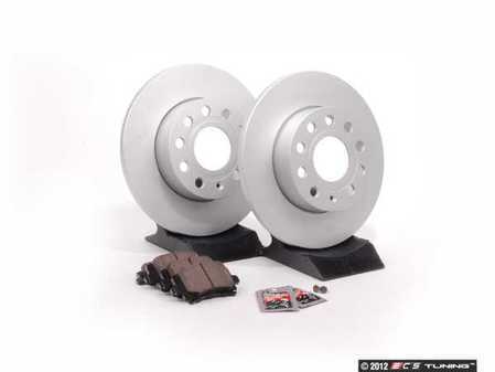 ES#2593944 - 40454104KT - Rear Brake Service Kit - Featuring Zimmermann rotors and ECS DD23 ceramic pads. - Assembled By ECS - Audi