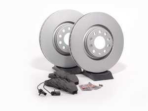 ES#2083420 - 8D0698002 - Front Brake Service Kit - Featuring Zimmermann rotors and ECS DD23 "Daily Driver" ceramic pads. - Assembled By ECS - Audi