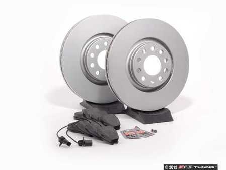 ES#2083420 - 8D0698002 - Front Brake Service Kit - Featuring Zimmermann rotors and ECS DD23 "Daily Driver" ceramic pads. - Assembled By ECS - Audi